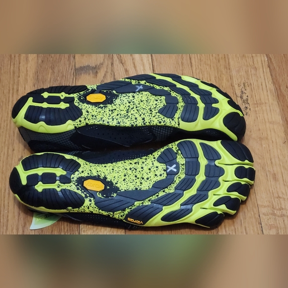 Vibram FiveFingers Men’s Barefoot Minimalist Training Shoes Black Yellow Size 12 - Picture 4 of 9